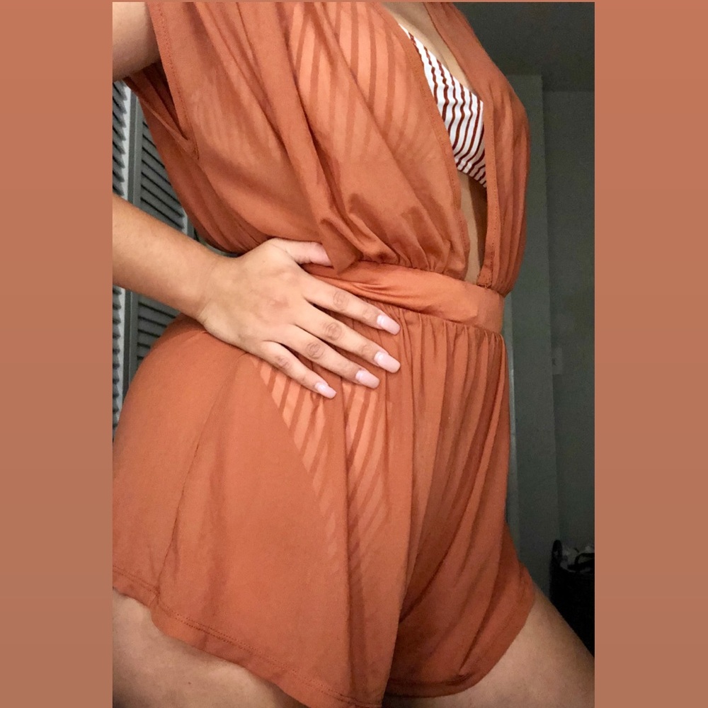 FOREVER 21 Burnt Orange Swim Cover Up - Size M/L